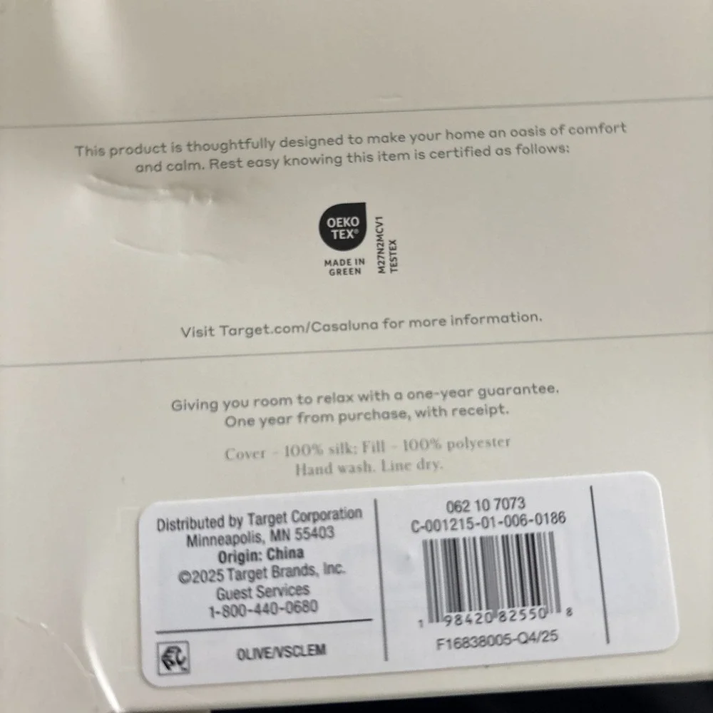 NEW Casaluna Luxuriously Soft 100% Silk Eye Sleep Mask Ivory